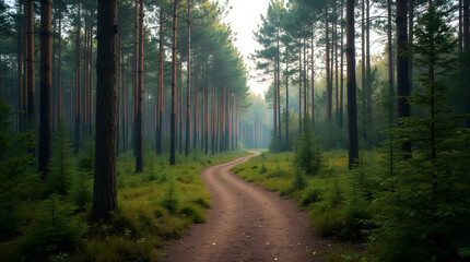 Fototapeta premium Serene Forest Pathway