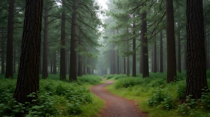 Obraz premium Serene Forest Pathway