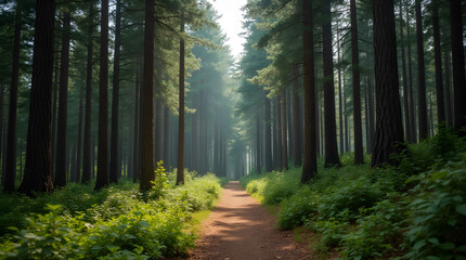 Obraz premium Serene Forest Pathway