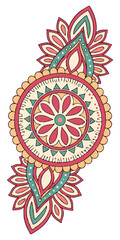 Illustrated Diwali Rangoli with Intricate Patterns