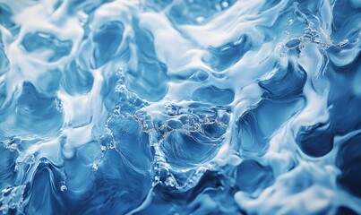 Obraz premium Dynamic interplay of light and shadow on the surface of a flowing water