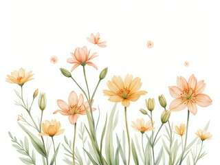 Obraz premium A gentle breeze of soft orange flowers in bloom