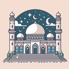 vector image of a beautiful mosque
