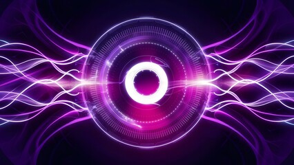 Vibrant Gradient Abstract Wave Frame Science & Tech Presentation Template