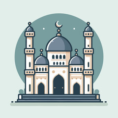 vector image of a beautiful mosque
