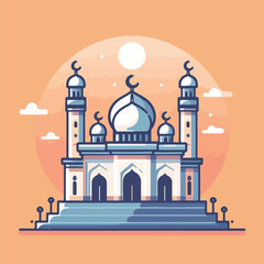 vector image of a beautiful mosque