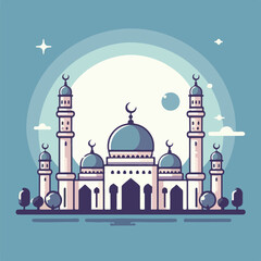 vector image of a beautiful mosque