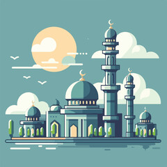 vector image of a beautiful mosque