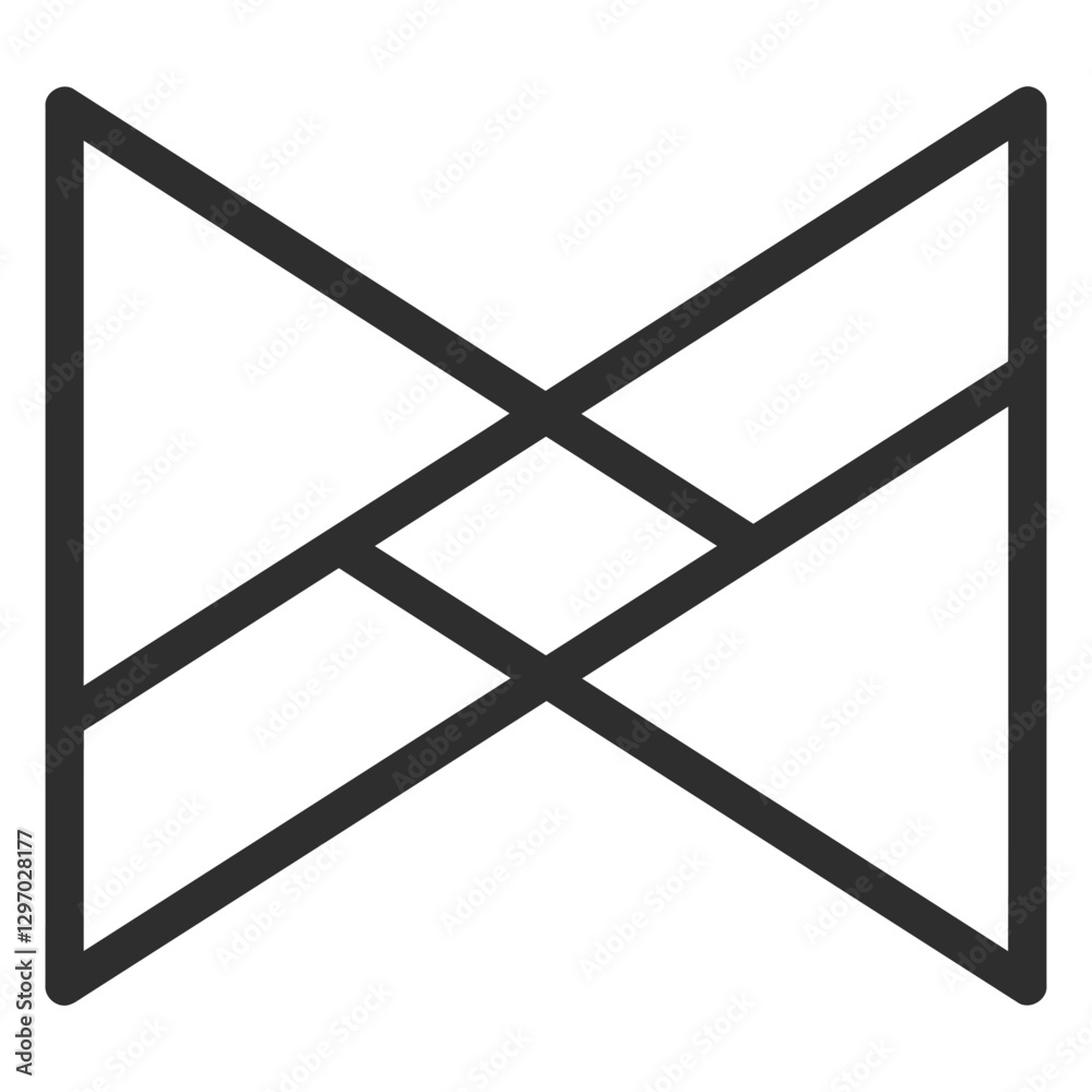 Poster geometric intersection: an abstract geometric design with intersecting lines forms a symmetrical and