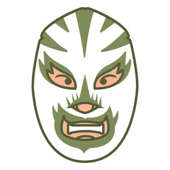 Mask of the Luchador: A stylized mask of a luchador wrestler, featuring bold designs and vibrant colors, symbolizes the exciting world of wrestling.