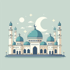 vector image of a beautiful mosque