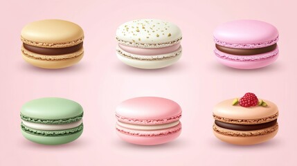 Fototapeta premium Elegant Macarons Collection