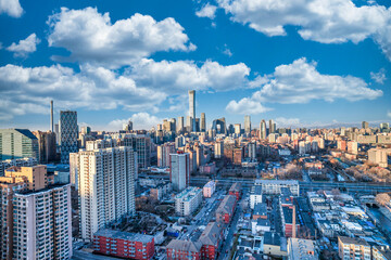 The prosperous urban landscape of Beijing, China under the sunshine © 文普 王
