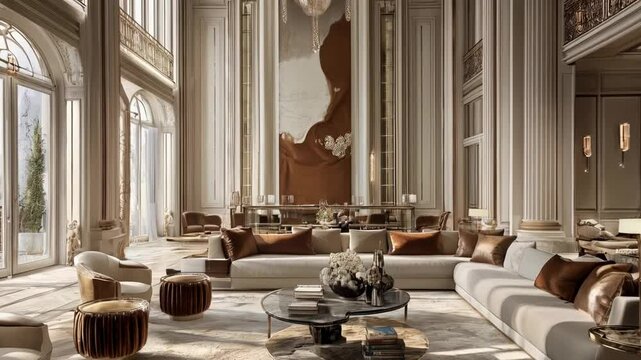 Opulent Parisian Living Room: A Luxurious Interior Design