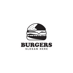 Fototapeta premium Burger mascot logo design vector template