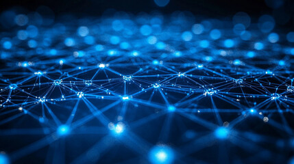 Obraz premium A digital concept illustrating the convergence of finance and blockchain networks, symbolizing innovation, decentralization, and modern technology in financial transactions.