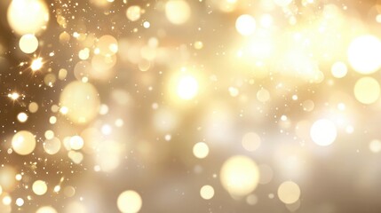 A mesmerizing blend of golden bokeh lights creating a dreamy and festive atmosphere.