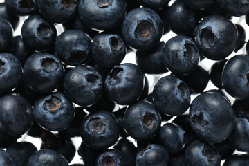 High-Quality Macro Photography of Fresh Blueberries with Detailed Texture