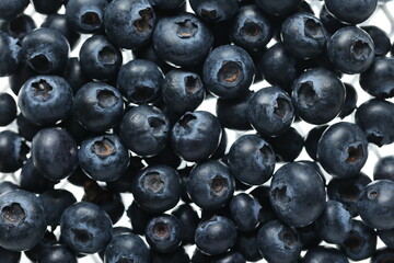 High-Quality Macro Photography of Fresh Blueberries with Detailed Texture