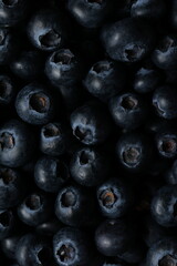 High-Quality Macro Photography of Fresh Blueberries with Detailed Texture