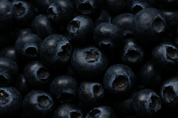 High-Quality Macro Photography of Fresh Blueberries with Detailed Texture