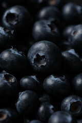 High-Quality Macro Photography of Fresh Blueberries with Detailed Texture