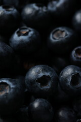 High-Quality Macro Photography of Fresh Blueberries with Detailed Texture