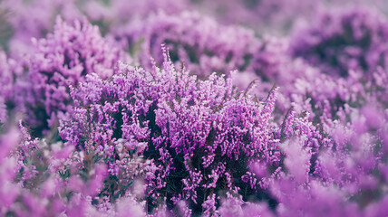 Obraz premium Vibrant Purple Heather in Bloom