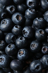 High-Quality Macro Photography of Fresh Blueberries with Detailed Texture