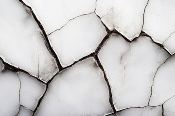 A close-up shot of a cracked white surface, ideal for use in designs where texture and imperfection are key
