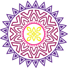 Elegant Floral Mandala Showcasing Symmetry and Beauty