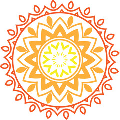 Elegant Floral Mandala Showcasing Symmetry and Beauty