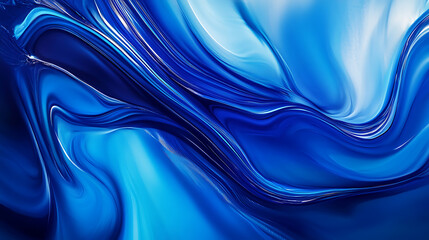 Obraz premium Abstract Blue Liquid Wave Background Swirling Fluid Design