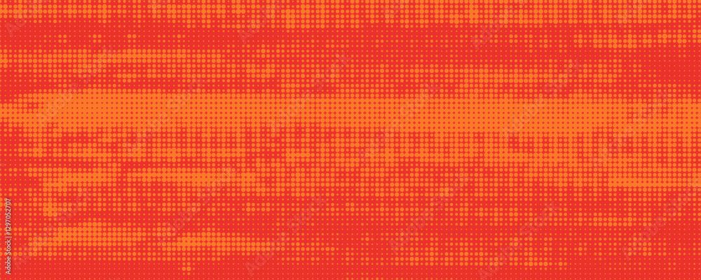 Wall mural dots halftone orange color pattern gradient texture with technology digital background. dots pop art