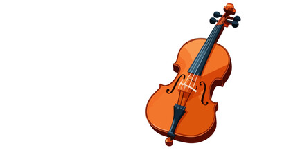 Fototapeta premium Classical Violin Illustration with Transparent Background