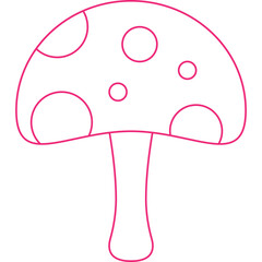 Mushroom single vector icon illustration