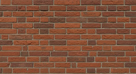 Fototapeta premium Red Brick Wall Texture - high-resolution of a red brick wall texture, perfect for backgrounds and design projects