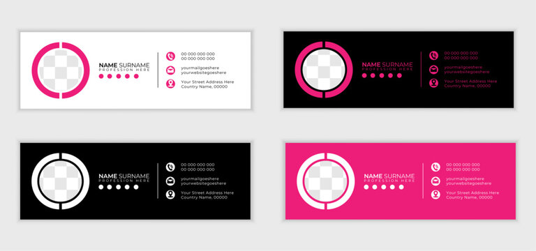 Unique & creative email signature template design, corporate, modern and minimalist Email Signature or email footer template.
