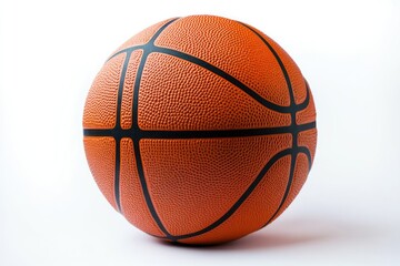 Fototapeta premium A close-up shot of a basketball ball on a white surface