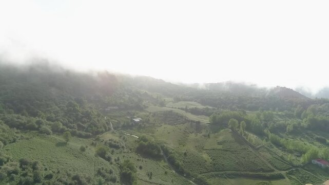 misty morning in the mountains