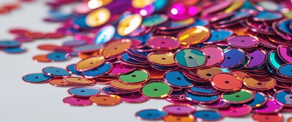 Multicolored Sequins for Crafting and Decoration