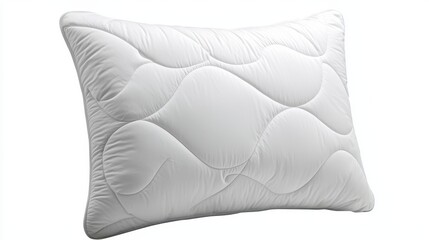 Soft White Pillow with Smooth Textured Fabric for Comfortable Sleep