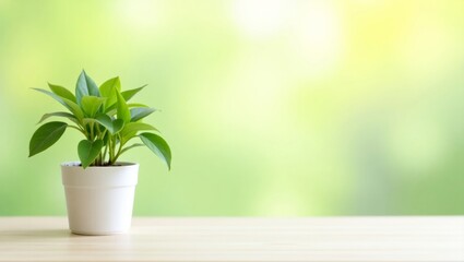 Fototapeta premium Minimalist serenity with potted plant