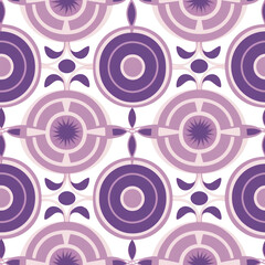 Fototapeta premium PNG Purple vintage circle pattern tile backgrounds repetition.
