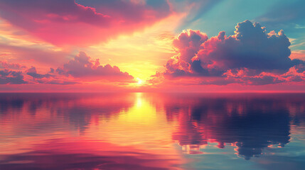 Exquisite digital artwork showcasing serene coastal views with a bright light tone, emphasizing modern aesthetics and peaceful natural beauty.

