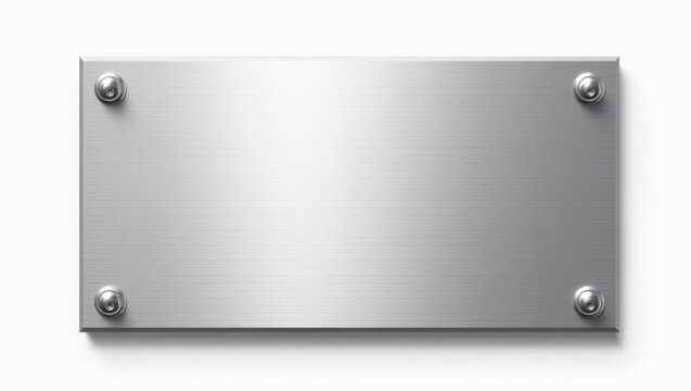 Polished brushed silver plaque