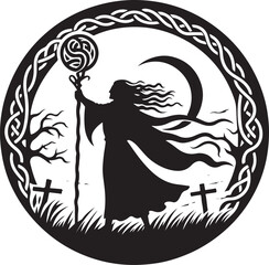Celtic Druid Vector Illustration