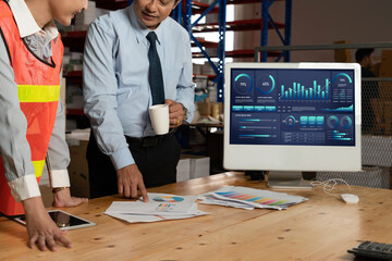 Business data dashboard provide business intelligence analytic for marketing strategy planning snugly with big data set to analyze customer demands and foreseeing business future