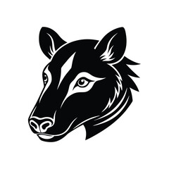 Archaeotherium Head Silhouette Vector Design 