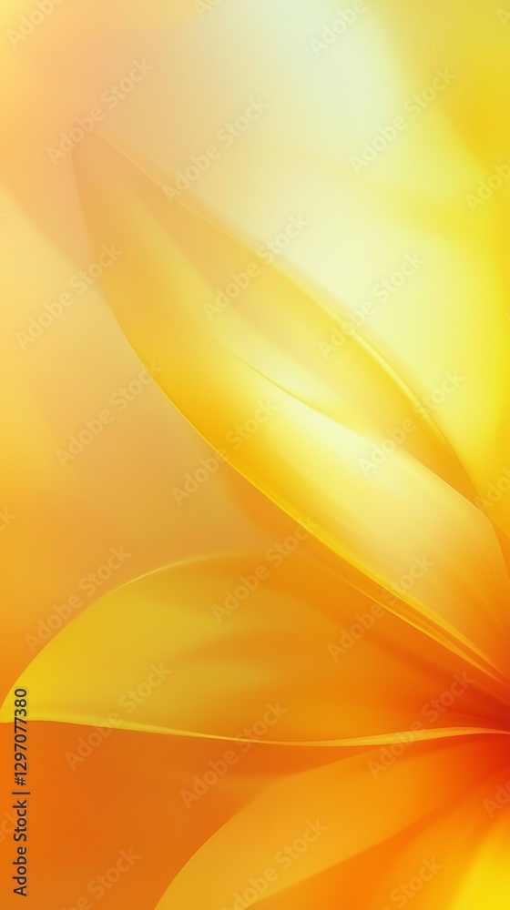 Poster smooth yellow and orange gradient background with flowing lines creating a dynamic and elegant desig